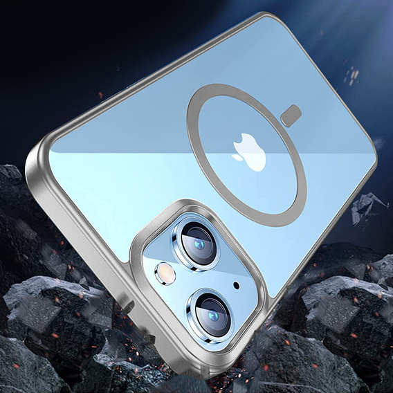 Θήκη για iPhone 14, ERBORD Hybrid MagSafe Case, ασημένια