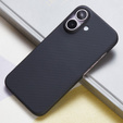 Θήκη για iPhone 16 Plus, Aramid Fiber Cover, μαύρη