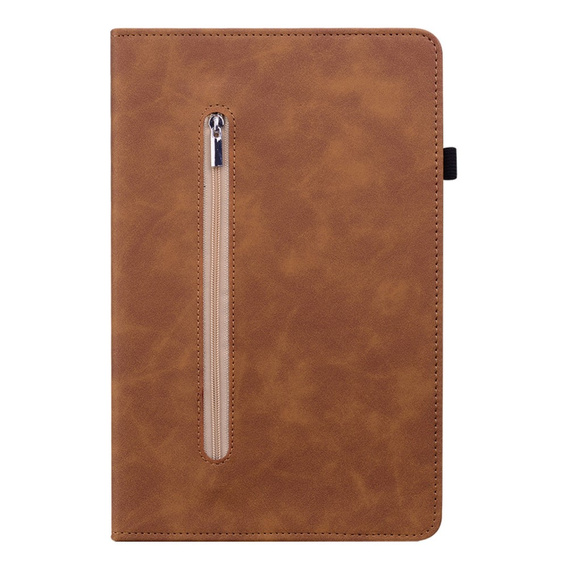 Θήκη για Lenovo Tab P11 Gen 2, Wallet Pen Slot, καφέ