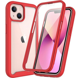 Θήκη για iPhone 13 mini, Shockproof, με μεμβράνη, κόκκινη