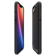 θήκη Spigen για iPhone 16E, Rugged Armor MagSafe, μαύρο + μετριασμένο γυαλί 9H