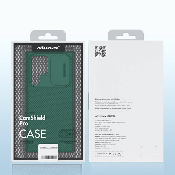 Θήκη για Samsung Galaxy S23 Ultra, θωρακισμένη Nillkin, CamShield Pro, πράσινη