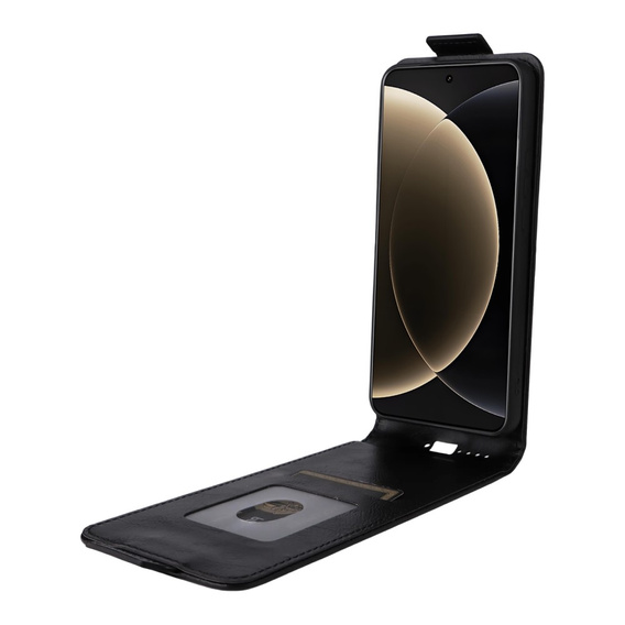 Θήκη με πτερύγιο για Xiaomi 15 Ultra, Flip, μαύρη