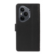 Θήκη με πτερύγιο για Honor 400 Pro 5G, Crossbody Leather Wallet, μαύρη