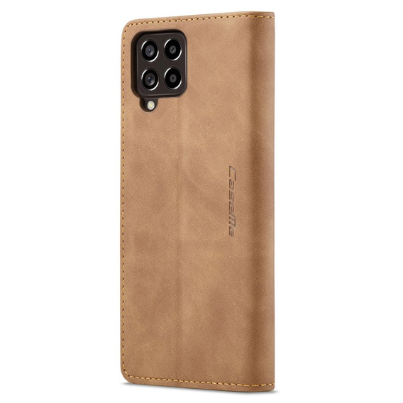 θήκη CASEME για Samsung Galaxy M33 5G, Leather Wallet Case, καφέ