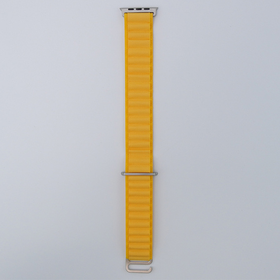 Λουράκι νάιλον για Apple Watch 1/2/3/4/5/6/7/8/SE/ULTRA 42/44/45/49mm, κίτρινη