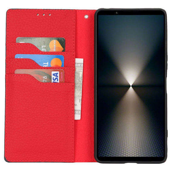 Δερμάτινη θήκη για Sony Xperia 1 VI, ERBORD Grain Leather, μαύρη