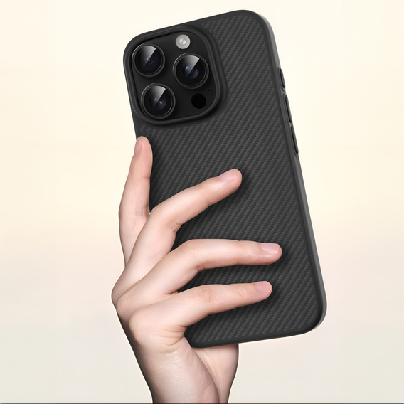 Θήκη για iPhone 16 Pro, Aramid Fiber Cover, μαύρη
