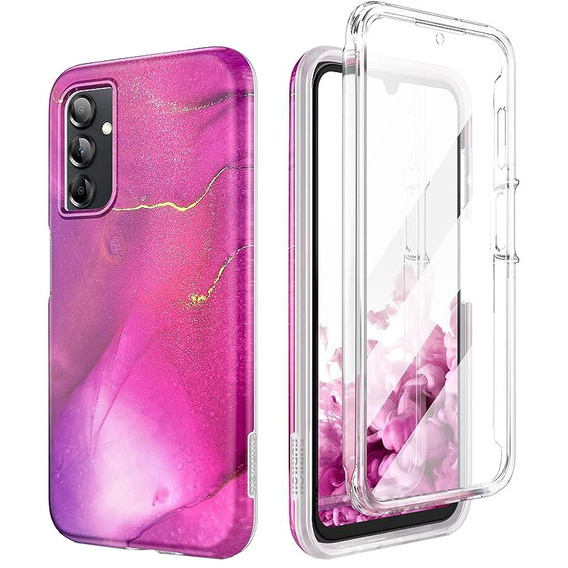 Θήκη για Samsung Galaxy A14 4G/5G, Suritch Full Body Marble, μωβ