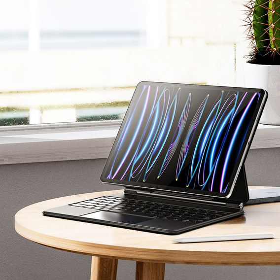 Θήκη + πληκτρολόγιο iPad Pro 12.9" 2022/2021/2020 (6/5/4 gen.), Dux Ducis Keyboard TouchPad, μαύρη