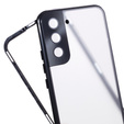 θήκη για το Samsung Galaxy S21, Magnetic Dual Glass, μαύρη