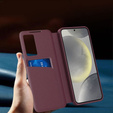 Αναδιπλούμενη θήκη για Samsung Galaxy A55 5G, Smart View Wallet, κόκκινη
