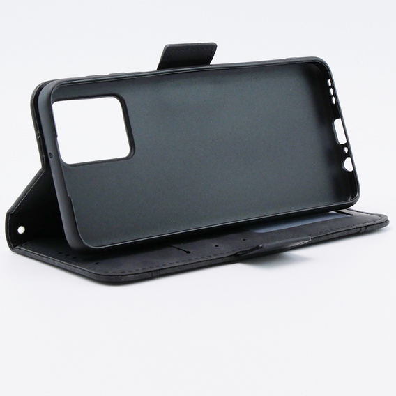 Θήκη με πτερύγιο για Motorola Moto G54 5G, Card Slot, μαύρη