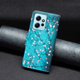 Θήκη με πτερύγιο για Xiaomi Redmi Note 12 Pro 5G / POCO X5 Pro 5G, Wallet, Sakura, μπλε