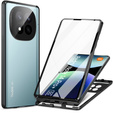 θήκη για το Xiaomi Redmi Note 14 Pro+, Magnetic Dual Glass, μαύρη