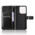 Θήκη με πτερύγιο για Motorola Moto G15 / Motorola Moto G15 Power, Crazy Horse Wallet, μαύρη