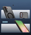 Θήκη για Samsung Galaxy A56, για MagSafe, ERBORD Μatt Case, μαύρη + Γυαλί οθόνης