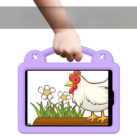 Παιδική θήκη για iPad mini 7.9" 2019/2015/2014/2013/2012 (5/4/3/2/1 gen.), Cute Patterns, με βάση, μωβ