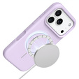 Θήκη σιλικόνης για iPhone 17 Pro Max, για MagSafe, αντικραδασμική, μοβ