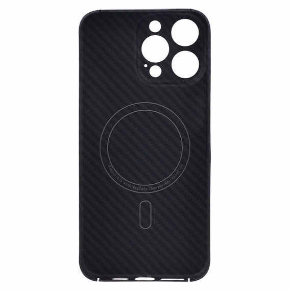 Θήκη για iPhone 15 Pro Max, Aramid Fiber Cover, μαύρη