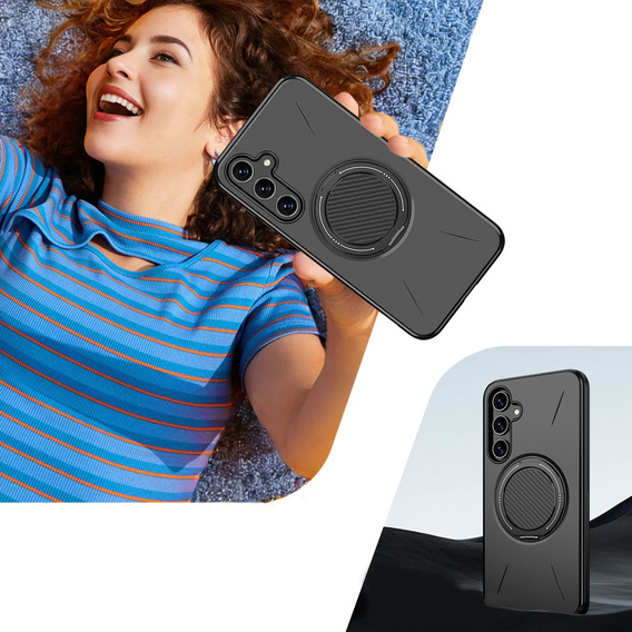 Θήκη με βάση MagSafe για Samsung Galaxy A57 5G, μαύρη