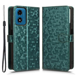 θήκη πτερύγιο για Motorola Moto G24 / G24 Power / G04, Wallet Rhombus, πράσινη
