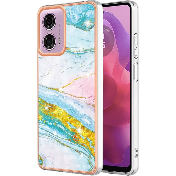 Προστατευτική θήκη για Motorola Moto G24 / G24 Power / G04, Marble Slim Case, μπλε