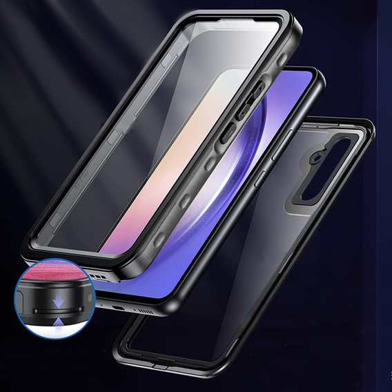 Αδιάβροχη θήκη IP68 για το Samsung Galaxy A54 5G, μαύρη