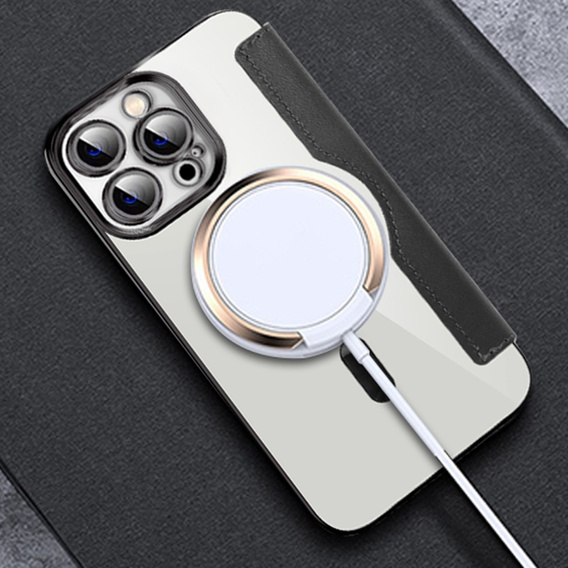 Θήκη με πτερύγιο για iPhone 11 Pro Max, RFID Wallet MagSafe CamShield, μαύρη