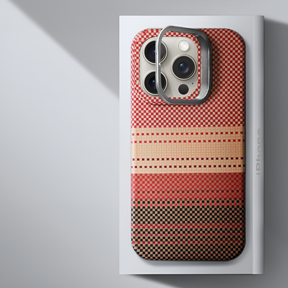 Θήκη για iPhone 15 Pro Max, Πλαίσιο Kickstand, για MagSafe, Sunset Orange