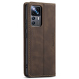 θήκη CASEME για Xiaomi 12T / 12T Pro, Leather Wallet Case, καφέ