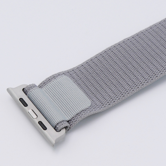 Λουράκι νάιλον για Apple Watch 1/2/3/4/5/6/7/8/SE/ULTRA 42/44/45/49mm, γκρι