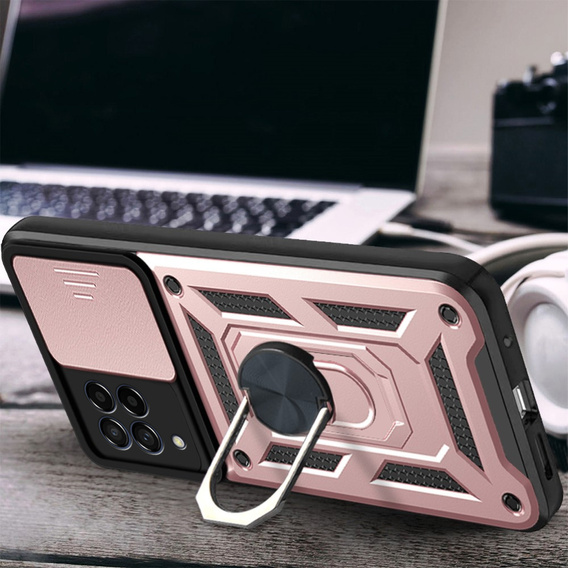Θήκη για Samsung Galaxy M53 5G, CamShield Slide, ροζ rose gold