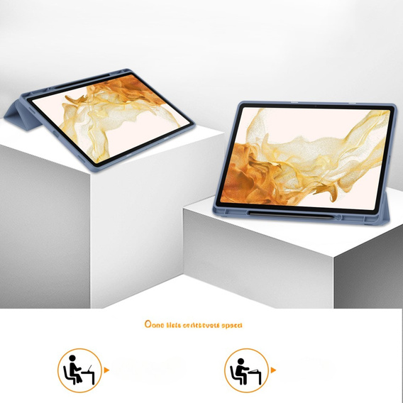 Θήκη για Samsung Galaxy Tab S10+ Plus, Smartcase με χώρο για γραφίδα, μωβ