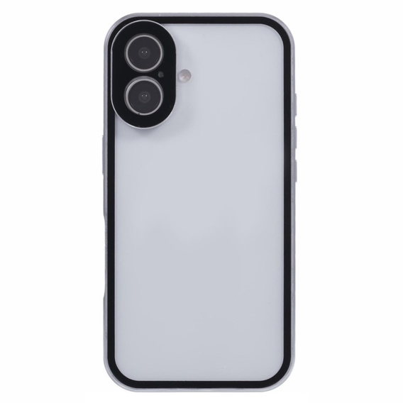 θήκη για το iPhone 16, Magnetic Dual Glass, ασημένια