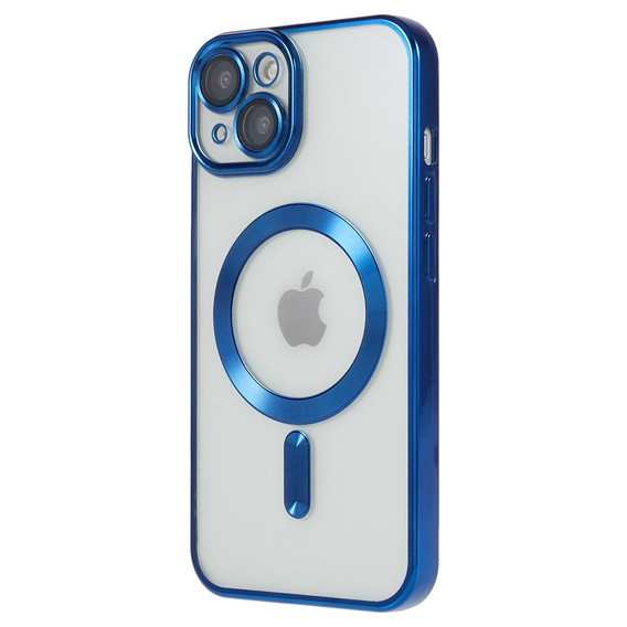 Θήκη για iPhone 14, Electro MagSafe, μπλε + Γυαλί για την οθόνη