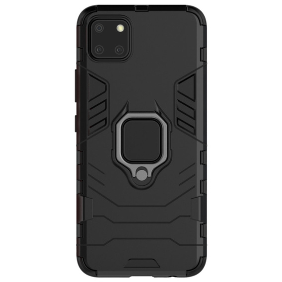 Θήκη για Realme C11 2021, Kickstand Ring, μαύρη
