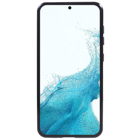 Μαγνητική θήκη MagSafe Dual Glass για Samsung Galaxy S22, μαύρη