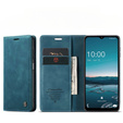 θήκη CASEME για Samsung Galaxy M33 5G, Leather Wallet Case, μπλε
