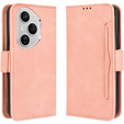 Θήκη με πτερύγιο για Honor 400 Pro 5G, Card Slot, ροζ