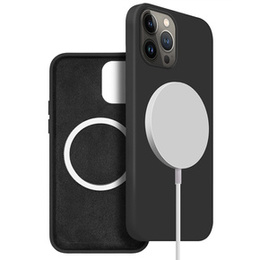 Θήκη για iPhone 13 Pro, Silicone MagSafe, μαύρη