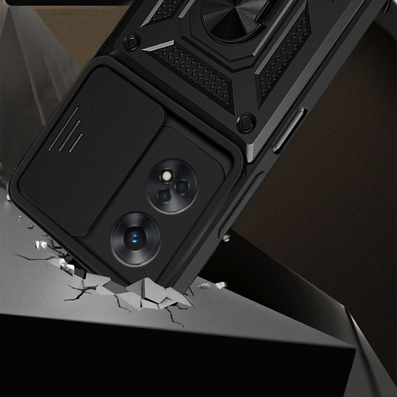 Θήκη για Oppo Reno8 T, CamShield Slide, μαύρο