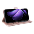 Θήκη με πτερύγιο για Oppo Reno 13 5G, Crossbody Leather Wallet, ροζ