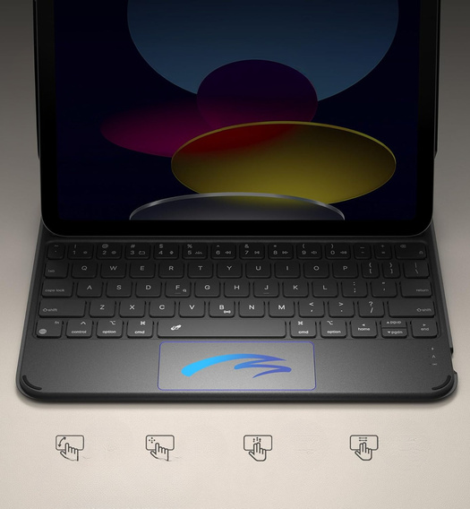Θήκη πληκτρολογίου για iPad 11" 2025 A16 (11 gen.) / iPad 10.9" 2022 (10 gen.), Dexnor Magnetic Keyboard Touchpad, μαύρη