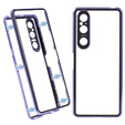 θήκη για το Sony Xperia 1 V, Magnetic Dual Glass, μωβ