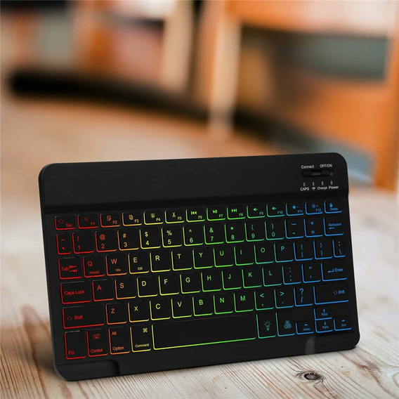 Θήκη + πληκτρολόγιο Apple iPad Pro 11" 5 gen. 2024, Leather Pen Slot TouchPad, μαύρη