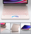 Θήκη πληκτρολογίου για Samsung Galaxy Tab S7+ / S7 FE / S9+ / S8+ / S9 FE+ / S10+, Dexnor Magnetic Keyboard Touchpad, ροζ