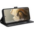 θήκη πτερύγιο για Motorola Edge 60 Pro, Wallet Rhombus, μαύρη