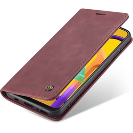θήκη CASEME για Samsung Galaxy M21, Leather Wallet Case, μπορντό