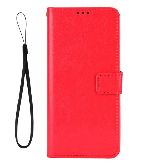 Θήκη με πτερύγιο για Xiaomi Redmi Note 12 5G / POCO X5 5G, Crazy Horse Wallet, κόκκινη